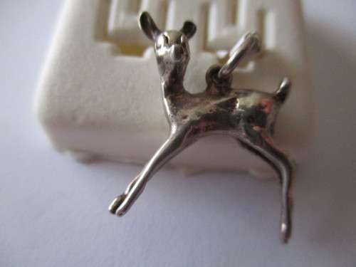 925 Sterling Silver `Deer `  Pendant.