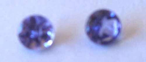 3 Tanzanite 2.00 mm Round cut T W 0.16ct