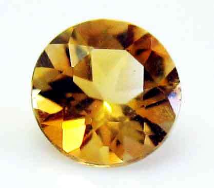 6.20 mm Round cut Citrine .97ct