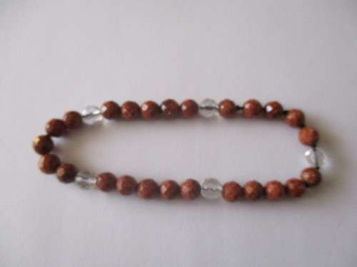 Genuine Crystal and  Sandstone Bracelet