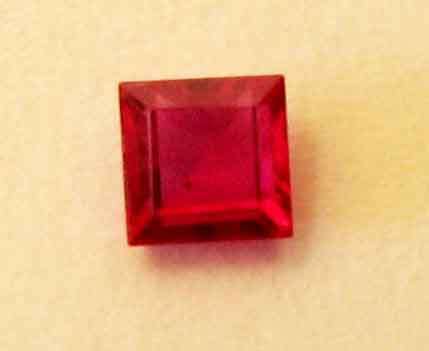 2.40 x 2.40 Princess cut Ruby .11ct
