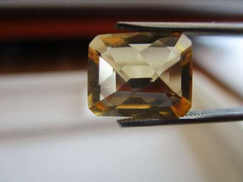 2.80 cts. CITRINE FANCY CUT  Emerald  Shape 10.00 x 8.00 mm