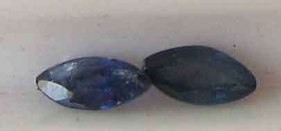 2 piece Genuine Blue Sapphires Marquise cut T.W.0.31ct