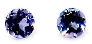 1 lot , 2 pc.Tanzanite 2.00mm round cut 2 pieces .09ct