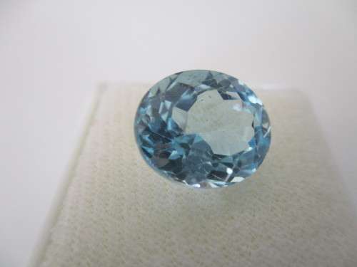 6.74ct . Blue Topaz Oval Cushion cut  12.00 x 10.00mm