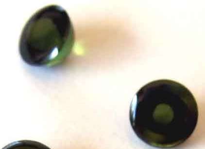 2 pieces 5.10 mm Round green Tourmaline T. W. 1.10ct