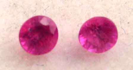 2 Pieces Round cut 2.50mm Genuine Pink Sapphires .14 ct