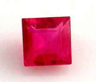 0.34 ct Princess cut 3.20mm Genuine Ruby