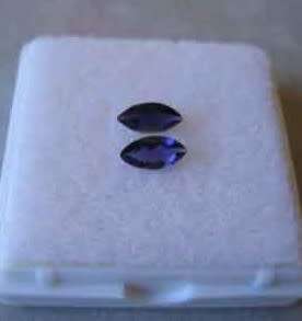 2 pieces 8.00 x 4.00 mm Marquise cut Genuine Iolite T. W. .84ct.
