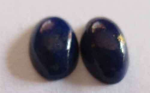 1 lot , 2 pieces 6.00 x 4.00 mm Cab Lapis lazuli T.w. 00.89ct.