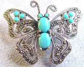 925  Sterling Silver  ` Butterfly ` Brooch.