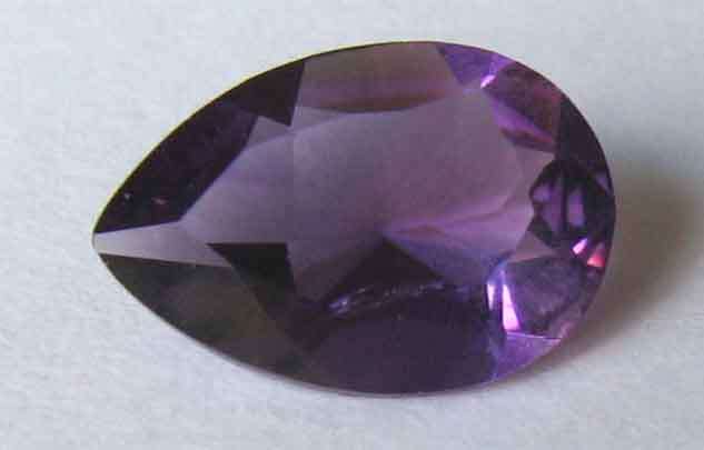 10.10 x 7.00 mm Pear -faceted cut Amethyst 1.44 cts.