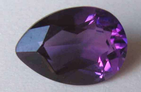 10.10 x 7.20 mm Pear -faceted cut Amethyst 1.93 cts.