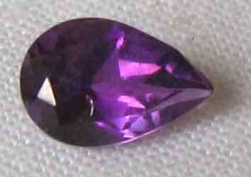 6.00 x 4.00 mm Pear faceted cut  Amethyst 0.37 ct.