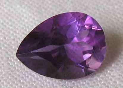 7.00 x 5.00 mm Pear faceted  cut  Amethyst  0.61cts