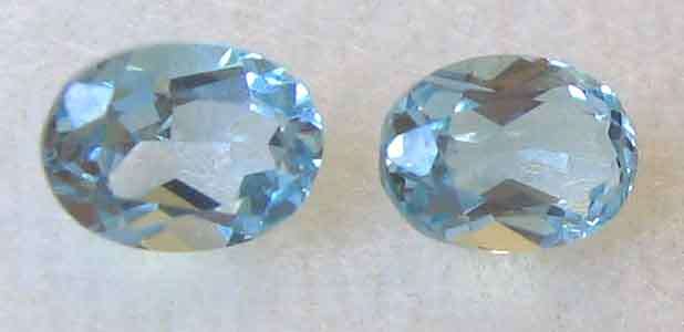 2 pieces  8.00 x 6.00 MM OVALCUT '' SKY - BLUE'' TOPAZ T, W. 3.17 CTs. price / stone.