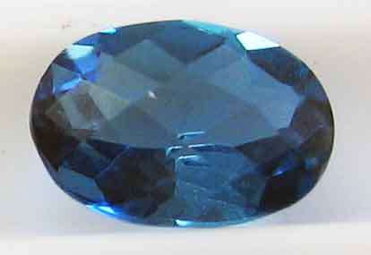 7.00 x 5.00 mm Oval - faceted  cut  London Blue Topaz 1.17cts.