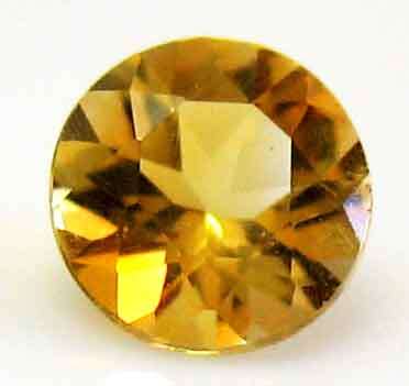 9.00 mm Round faceted cut Citrine 2.12 cts.
