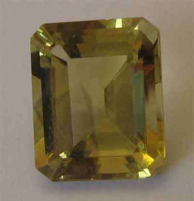 12.00 x 10.00 mm Octagonal cut Lemon Quartz  5.45 cts