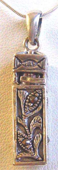 Sterling Silver , Marcasite with protea on ''Pill Box '' Pendant