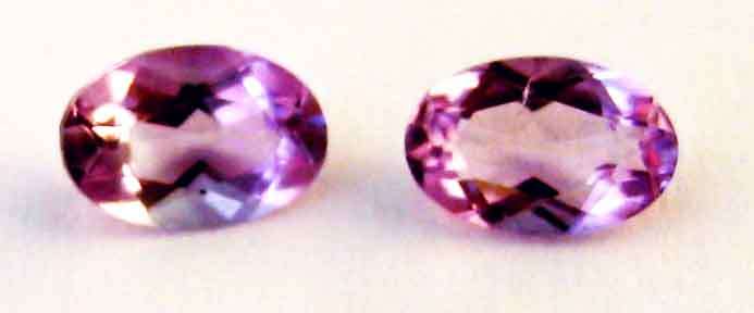 1lot, 2 pieces of  7.00 x 5.00 mm Oval - Facet cut Amethysts , T. W  1.47 cts.