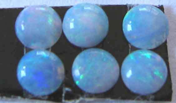 1 lot, 6 pieces of 3.00 mm round Opal