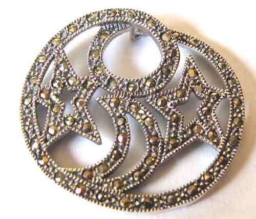 Star-Sterling Silver and Marcasite Pendant