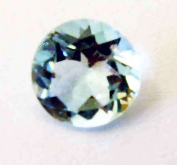 6.00 mm Round cut  Aquamarine  0.73 cts