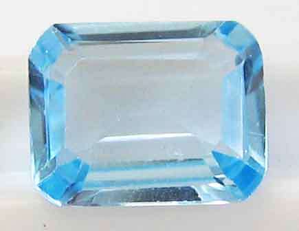 10.00 x 7.80 mm Emerald -faceted cut  Sky Blue Topaz  3.22cts.