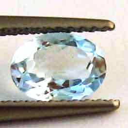 Genuine , 7.00 x 9.00 mm Oval faceted cut Aquamarine  1.57cts.