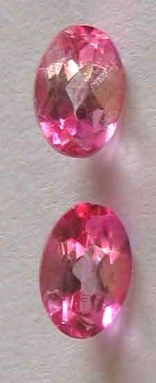 2 pieces of 6.00 x 4.00 mm  Oval cut Pink Quartz  T. W. 1.16cts