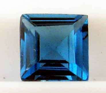 7.00 x 7.00  mm Princess/Square cut  South Sea  Blue Topaz 2.39 cts.