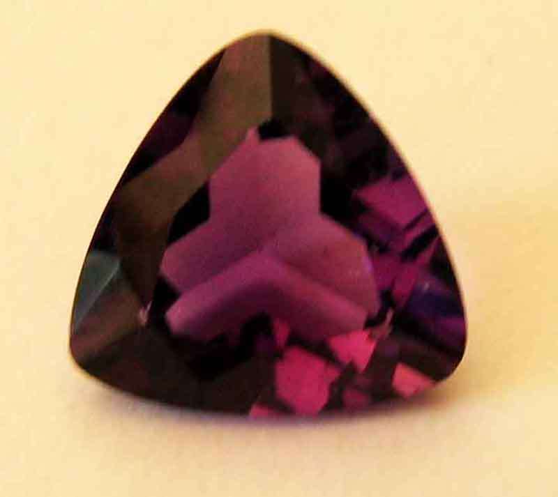 Good quality , 6.00 mm Trillion cut  Amethyst  0.68 ct.