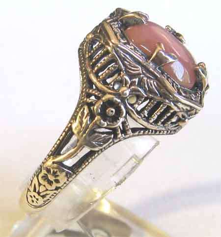 Lovely- 925 Sterling Silver and Shell Ring.