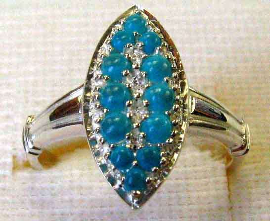 Lovely- 925 Sterling Silver and  Turquoise  Ring.