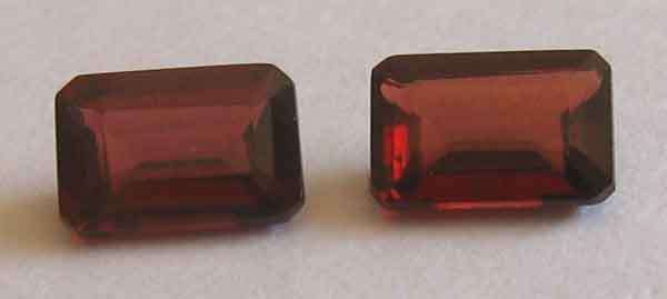 2 pieces of  6.00 x 4.00 mm Octagonal  cut Garnets , T. W. 1.47ct.[ price/ piece]