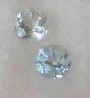 1 lot, 2 pieces of  3.10 mm round cut  Aquamarines, T. W. 0.26cts
