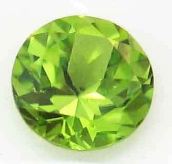 7,00 mm Round faceted cut Peridot 1.68 ct