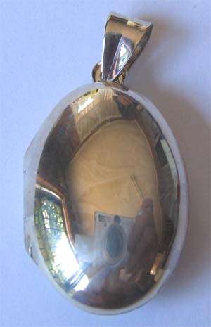Solid 925 -Sterling Silver , Oval -Locket   Pendant