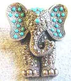 WONDERFFUL  SILVER ` FLEPHANT ` BROOCH AND PENDANT.