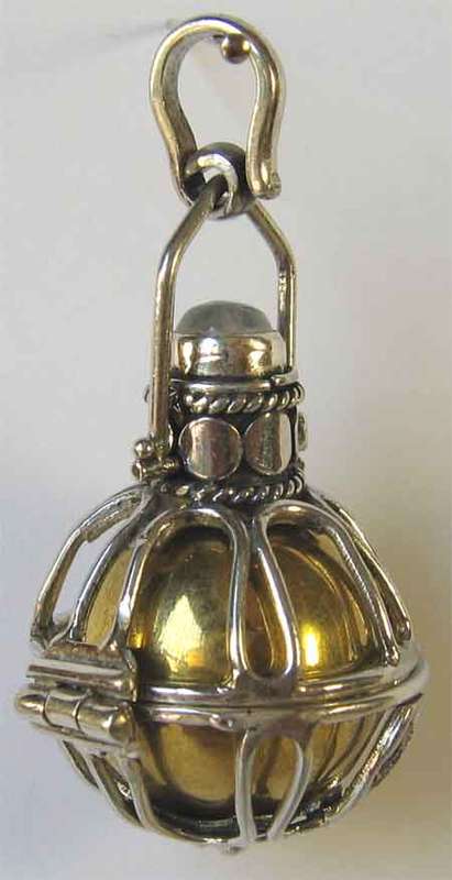 Sterling Silver Rattle Pendant