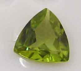 Genuine 6.00 mm Trillion cut Peridot 0.80 ct.