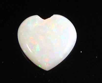 6.00 mm Heart Shape - Solid Australian Opal 0.44 ct.