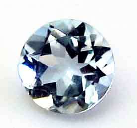 7.00 mm Round cut Aquamarine  1.23 ct.