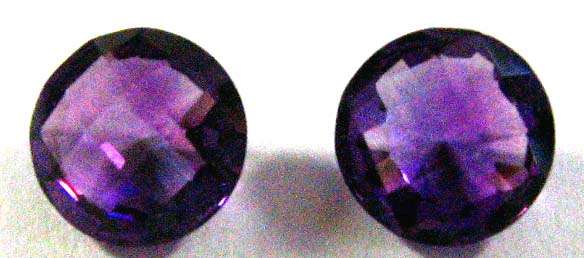 1 Lot, 2 pieces of 6.00 mm Round cut Amethysts , T. W. 1.31 ct.