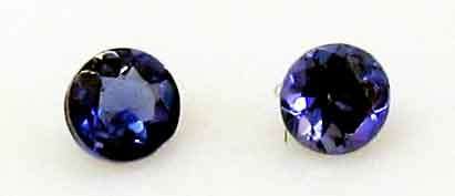 Lovely stones -1 lot , 2 pieces of 2.00 mm round faceted cut tanzanite , T. W. 0.09 ct.