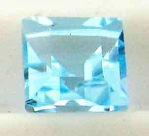 1 lot, 2 pieces of 4.00 x 4.00 mm Square cut Sky Blue Topaz, T. W. 0.83 ct.