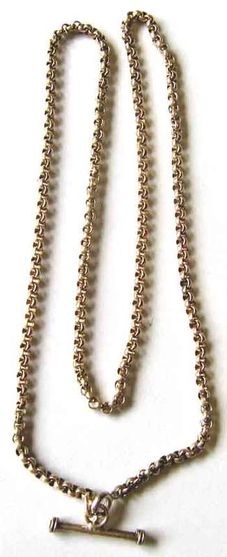 Solid Sterling Silver Neck Chain -50 cm Long with T Bar