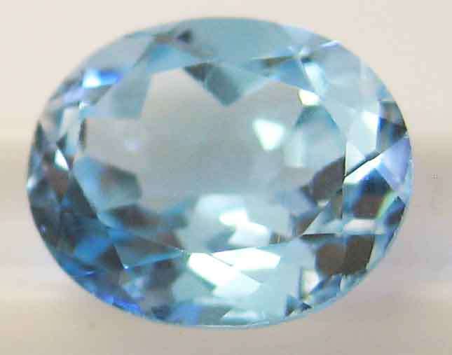 9.10 x 11.10 mm Oval Faceted cut Sky Blue Topaz 4.87 ct.