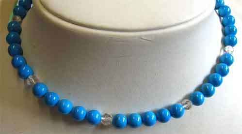 Lovely Howlite and Crystal Necklace